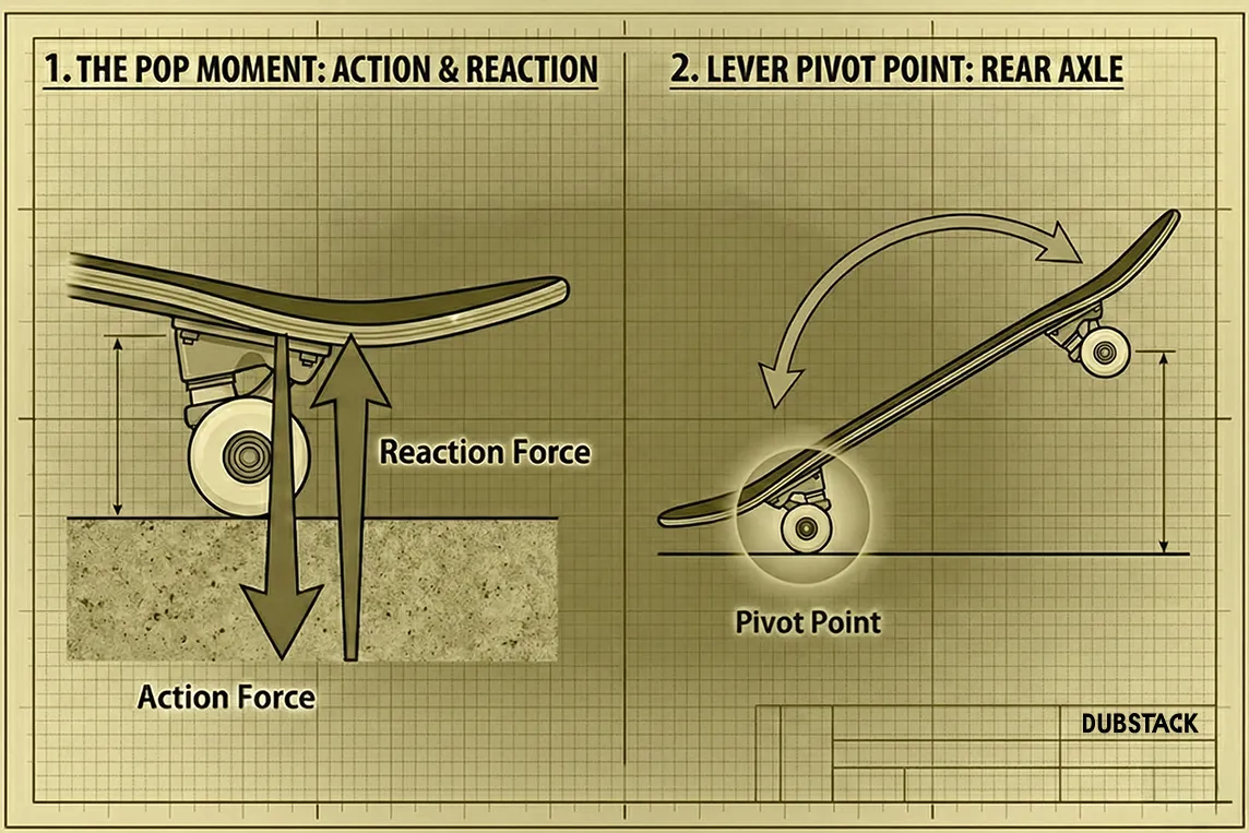 「テコの原理(第1種テコ)」と「ニュートンの第3法則(作用・反作用の法則)」